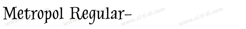 Metropol Regular字体转换